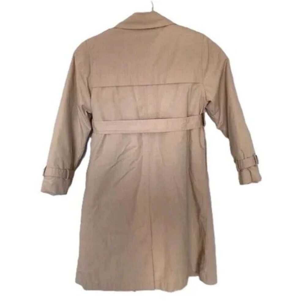 Vintage Girls London Fog Size 7 Double Breasted Raincoat Zip Out Lining EUC - Picture 4 of 4